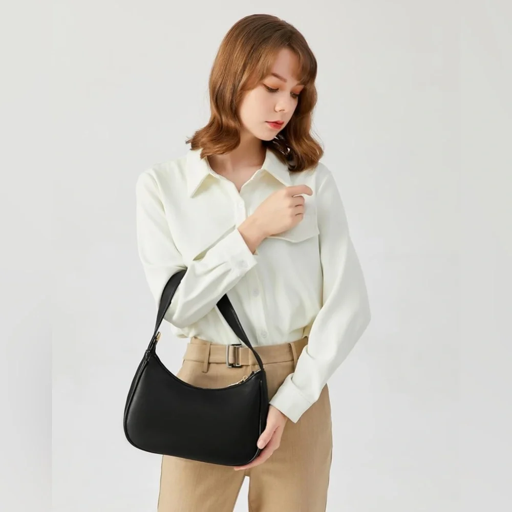 Hobo Tote Handbag Mini Clutch Purse with Zipper Closure